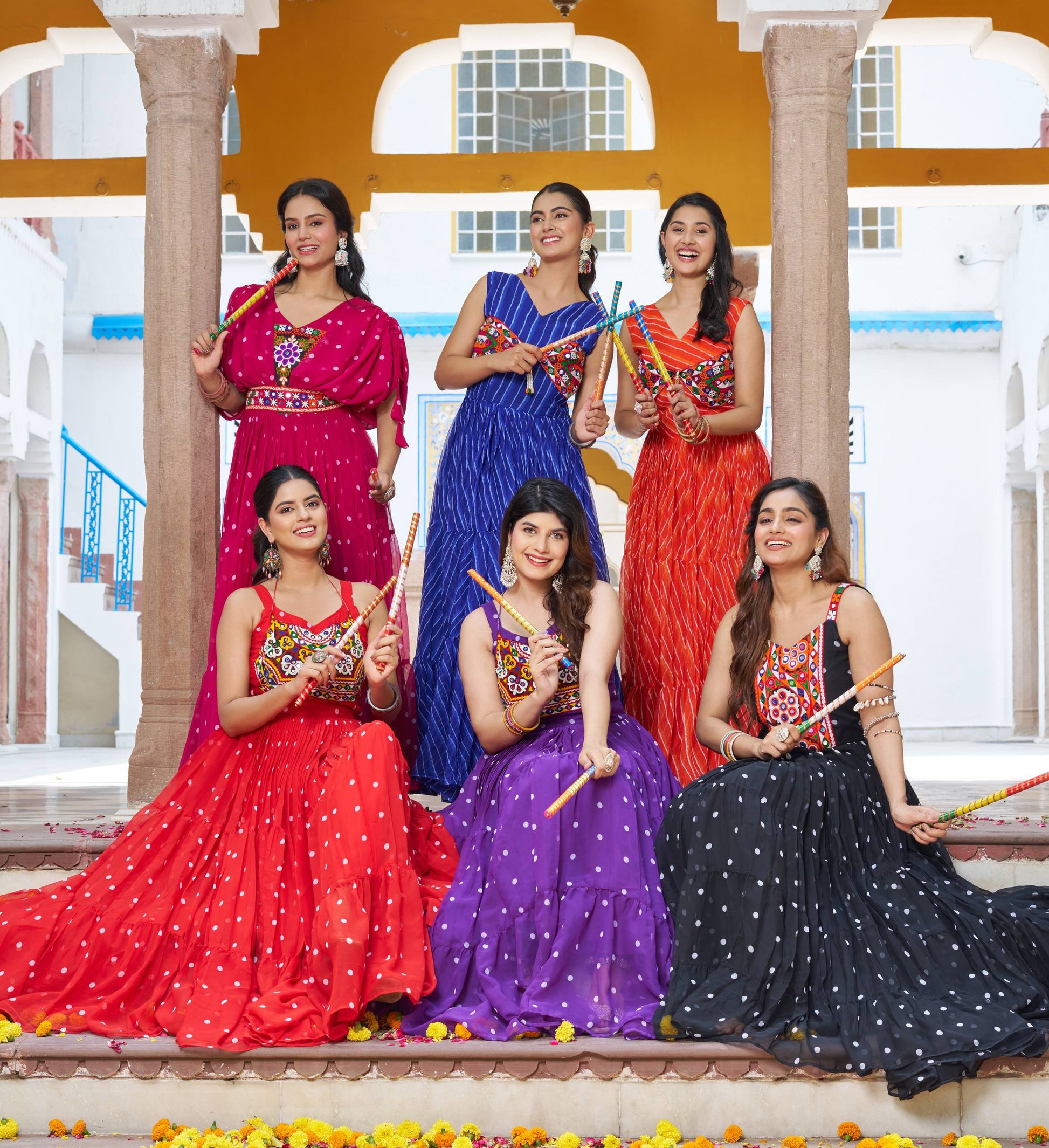 RaasRang Vibrant Garba Glory & Mirrorwork Magic Navratri Gowns