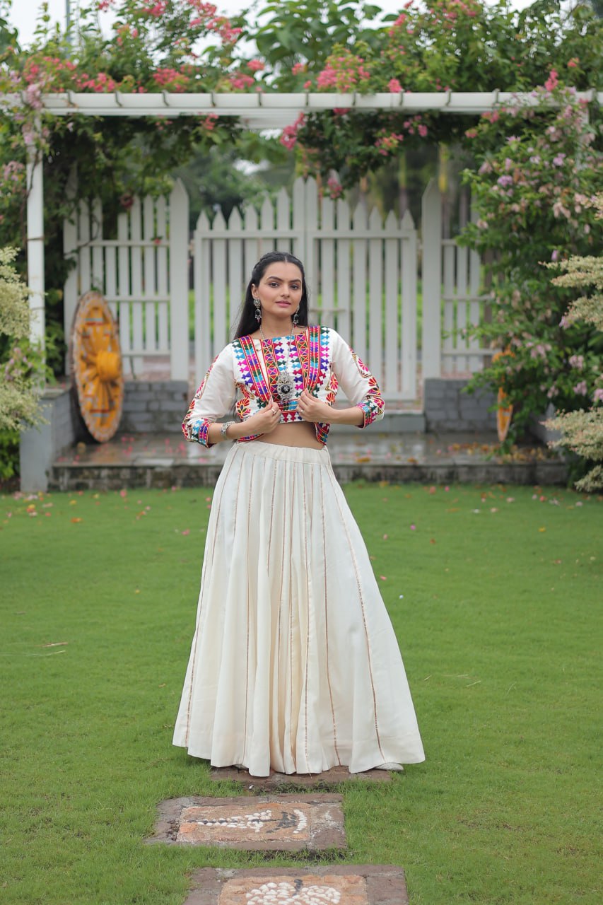 Festival of Twirls Gota Patti Lace Lehenga Top