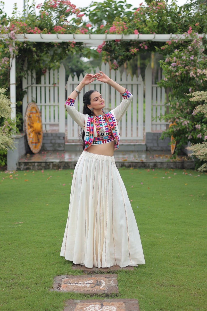Festival of Twirls Gota Patti Lace Lehenga Top