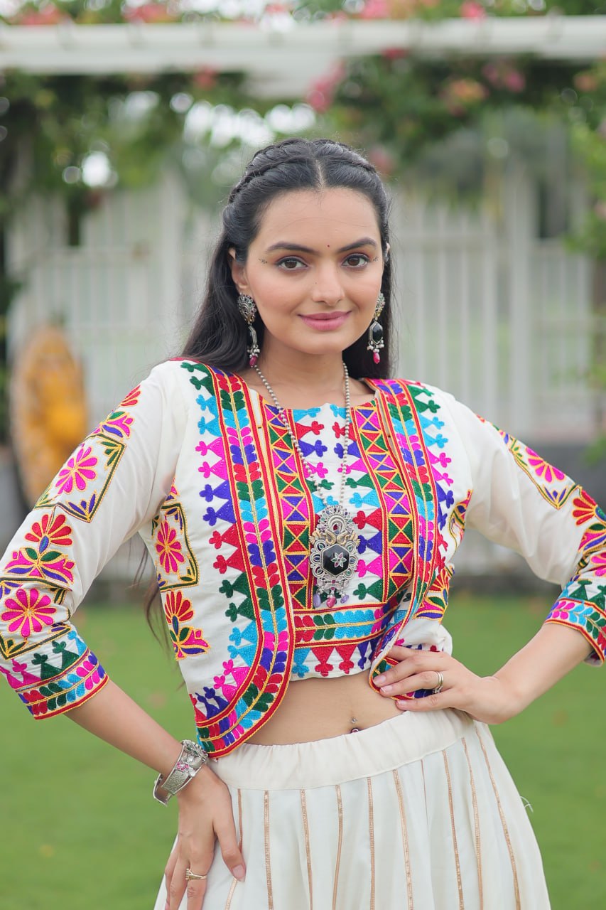 Festival of Twirls Gota Patti Lace Lehenga Top