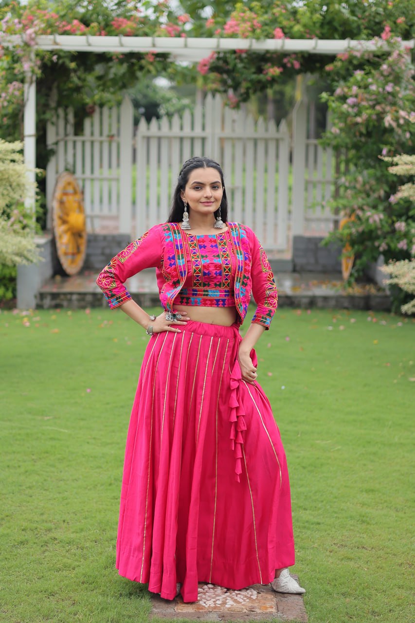 Festival of Twirls Gota Patti Lace Lehenga Top