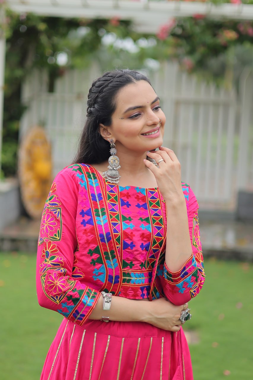 Festival of Twirls Gota Patti Lace Lehenga Top