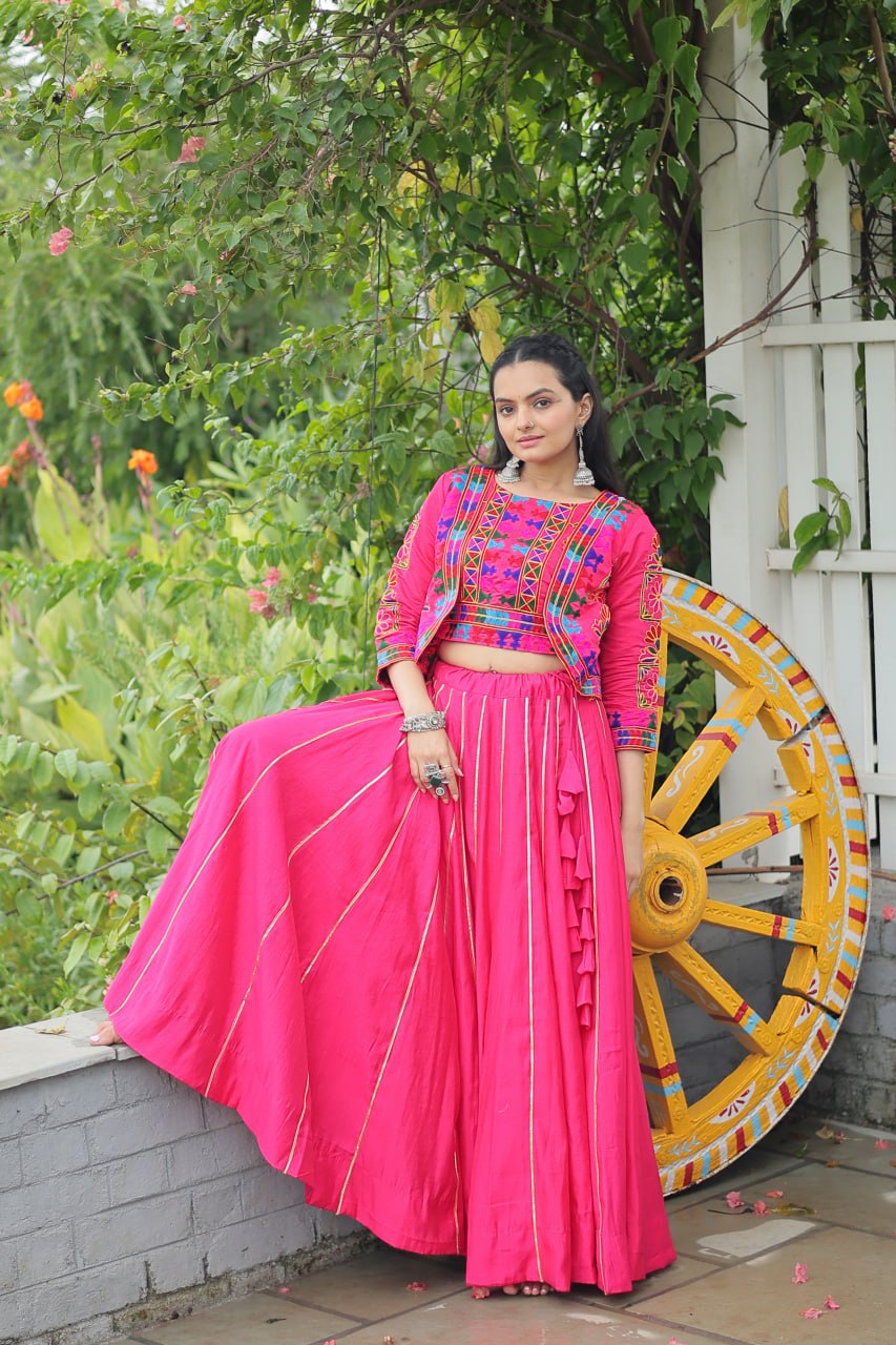 Festival of Twirls Gota Patti Lace Lehenga Top