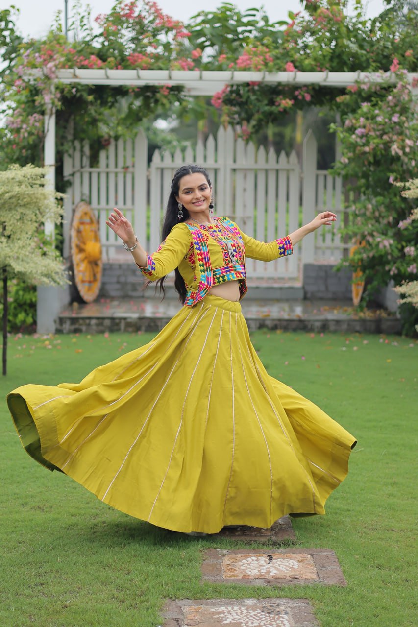Festival of Twirls Gota Patti Lace Lehenga Top