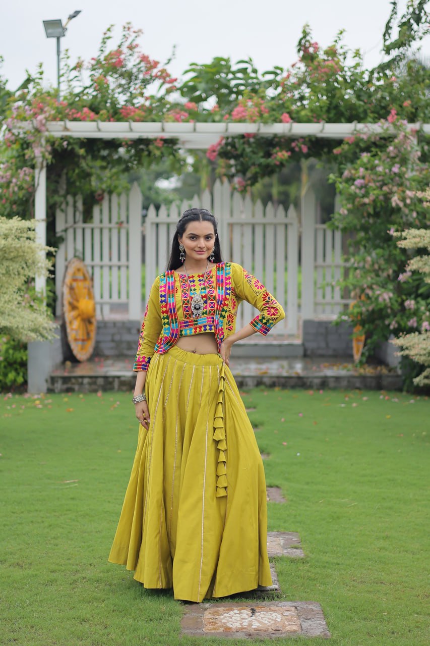 Festival of Twirls Gota Patti Lace Lehenga Top