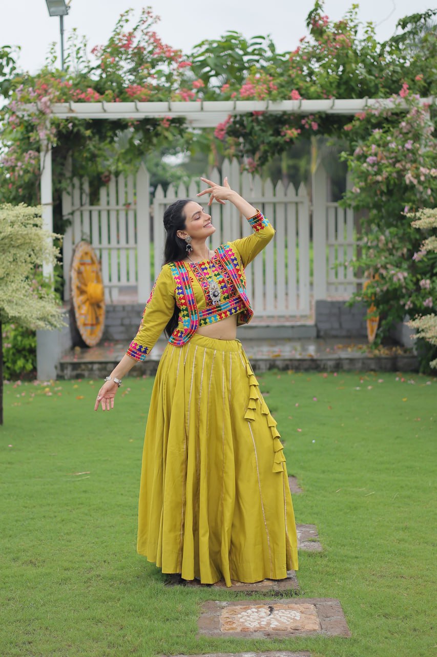 Festival of Twirls Gota Patti Lace Lehenga Top
