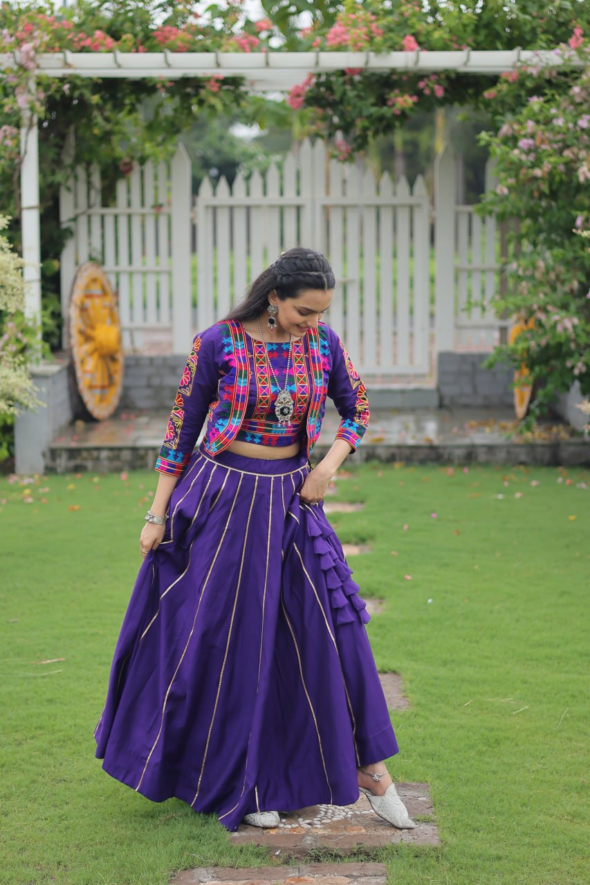 Festival of Twirls Gota Patti Lace Lehenga Top