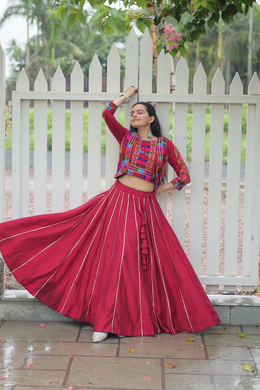 Festival of Twirls Gota Patti Lace Lehenga Top