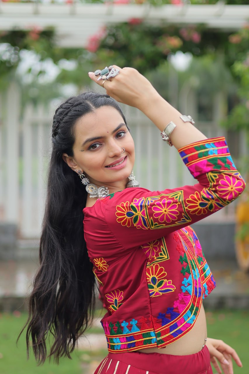 Festival of Twirls Gota Patti Lace Lehenga Top