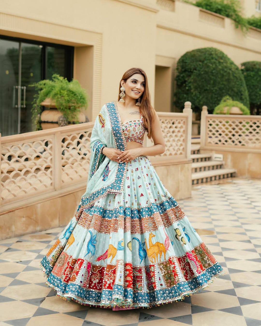 Banjara Noor Multicolour Tribal Patchwork Lehenga Choli