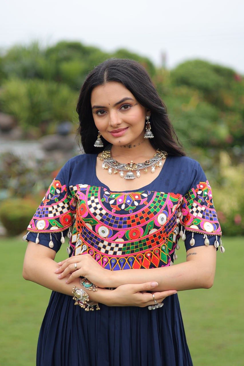 Ghoomar Tales Mirror Embellished Festive Gown