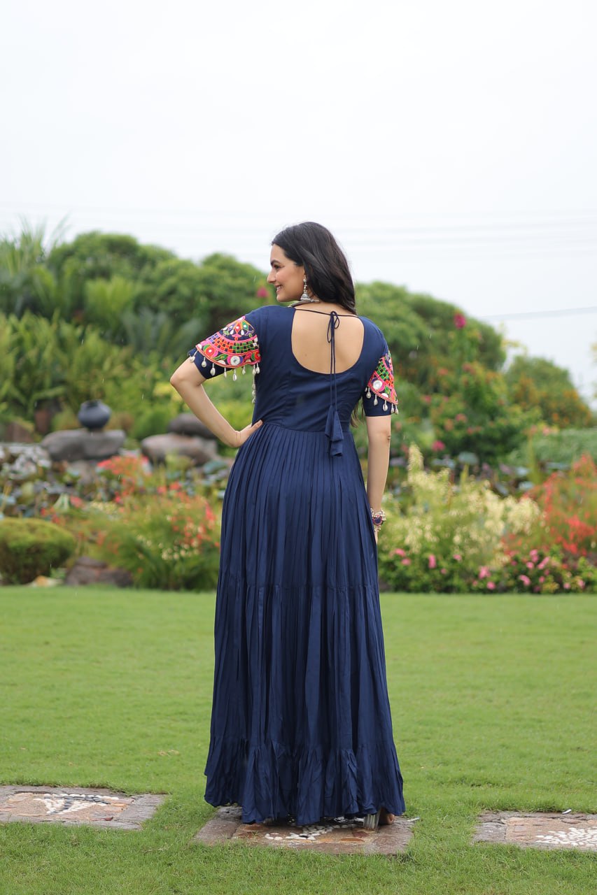 Ghoomar Tales Mirror Embellished Festive Gown