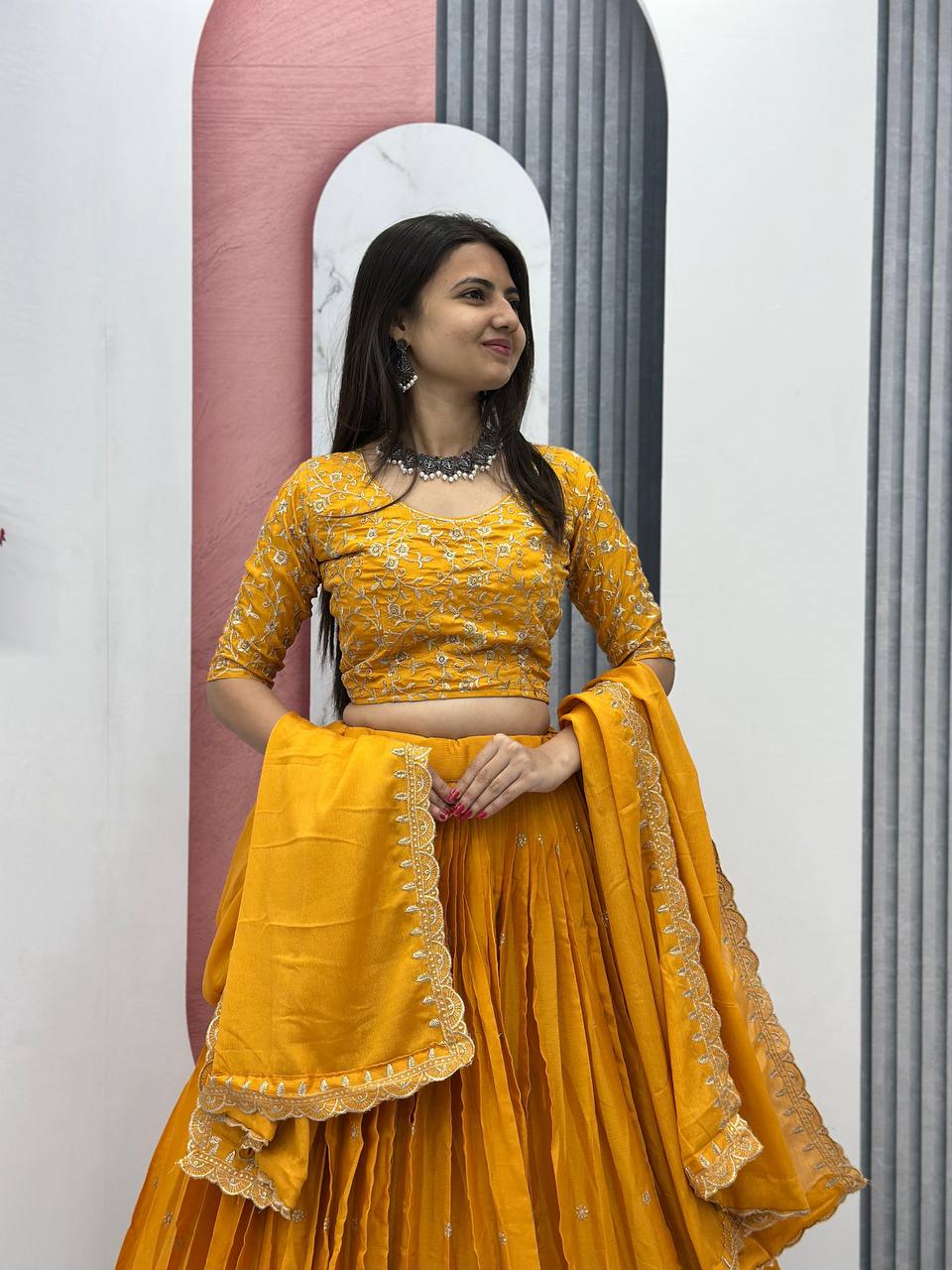 Shefali Desighner Chinon Lehenga Choli