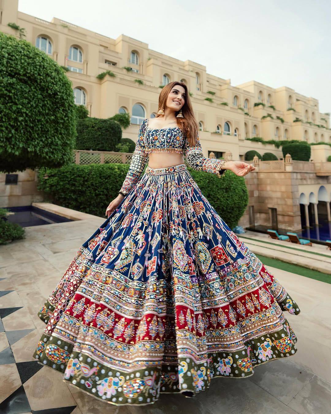 Cultural Bloom Meets Royal Embroidery Lehenga choli