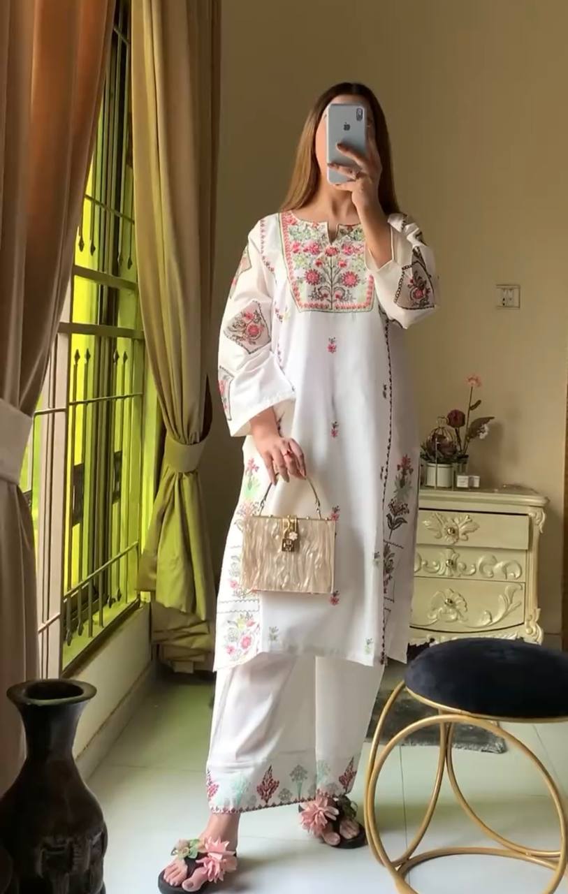 Aayat Phoolkari Hand Embroidered Summer Wear Suit