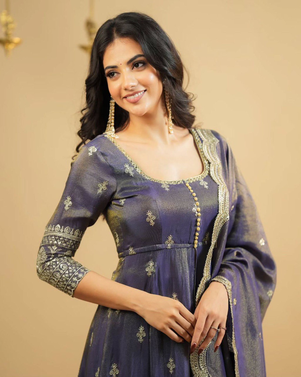 Aanya Royal Purple with Heritage Borders Dreamy Festive Wear Kurta Set