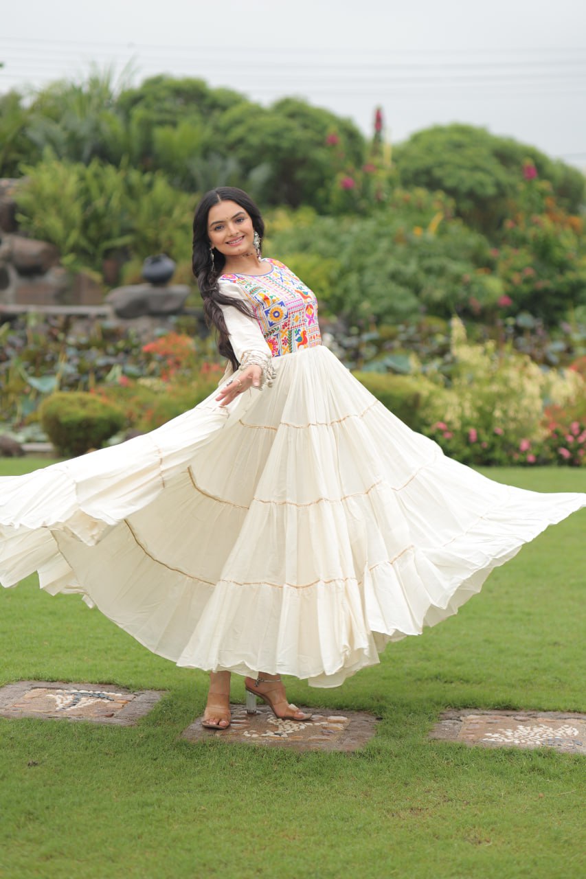 Sanvi's Whirling Eleganc Traditional Anarkali Gown