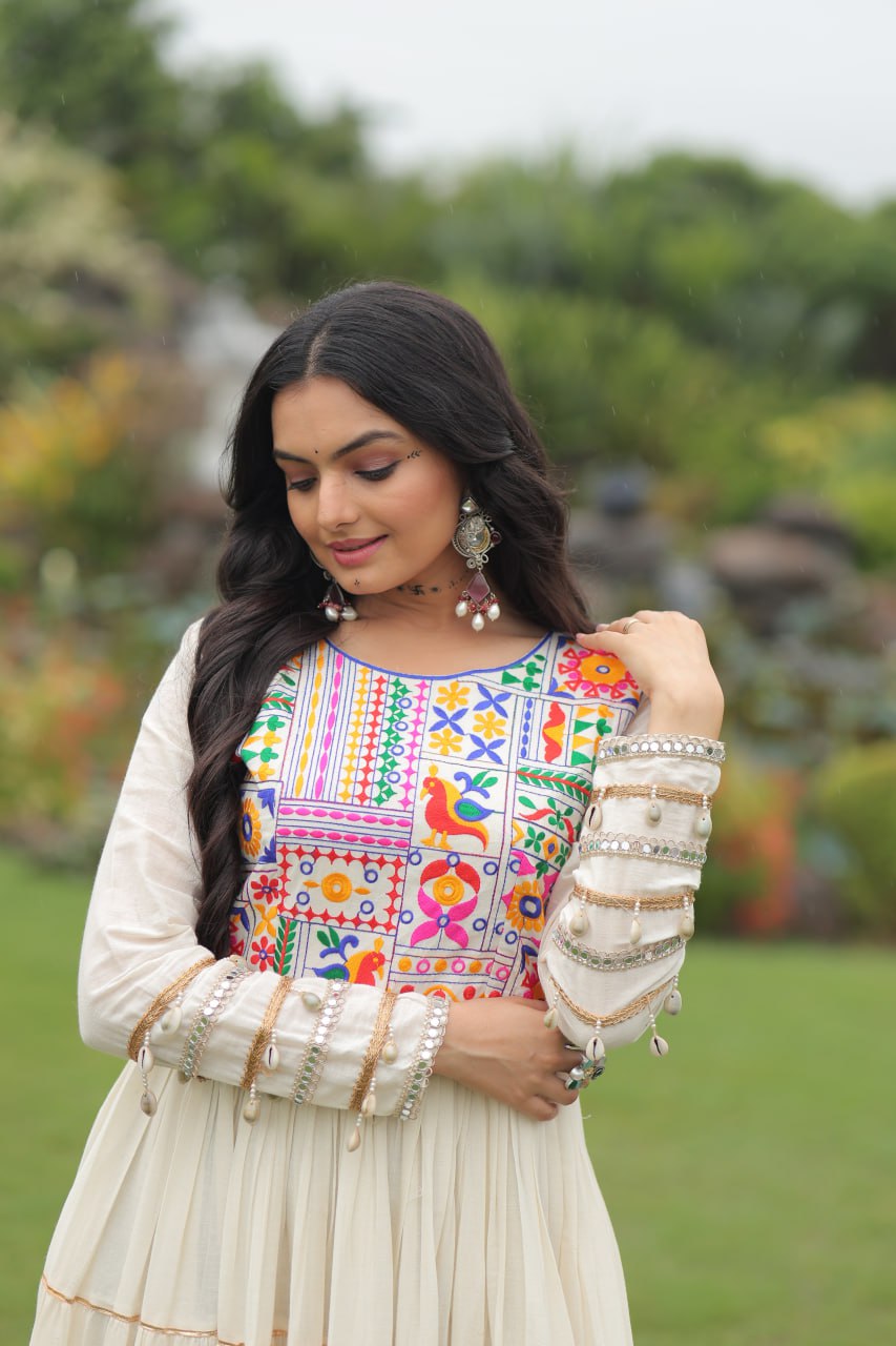 Sanvi's Whirling Eleganc Traditional Anarkali Gown