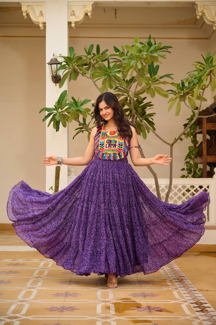 Gulbahar Grace Gamathi Work Fully Flair Gown