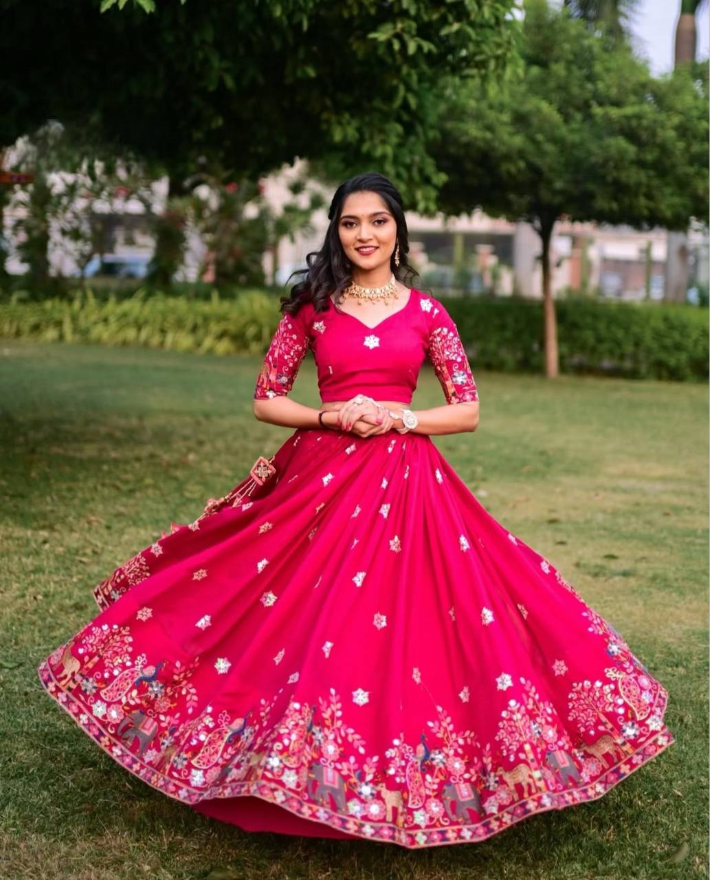 Ruhika Embroidery Thread Sequence Work Lehenga Choli