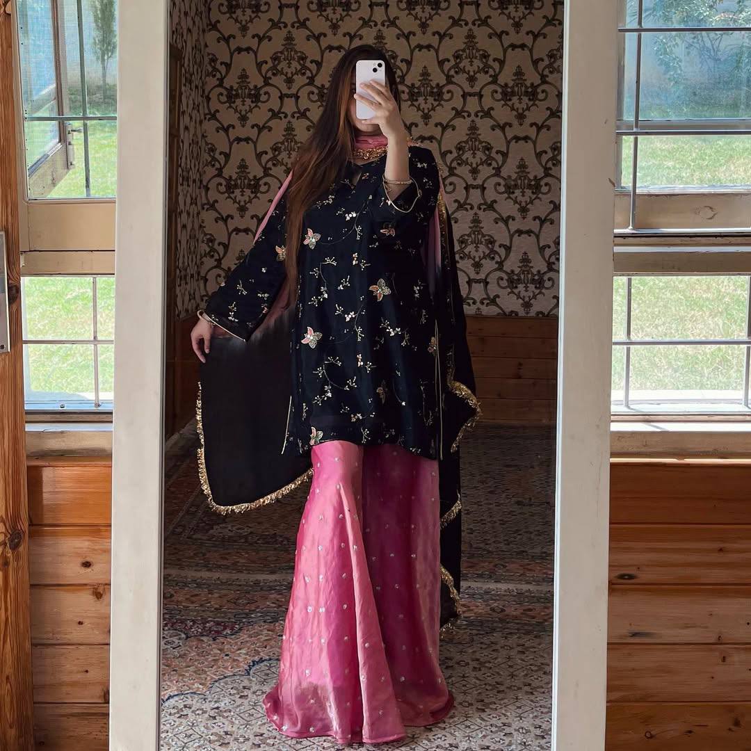 Heer Fancy Crushi Silk Party Wear Garara