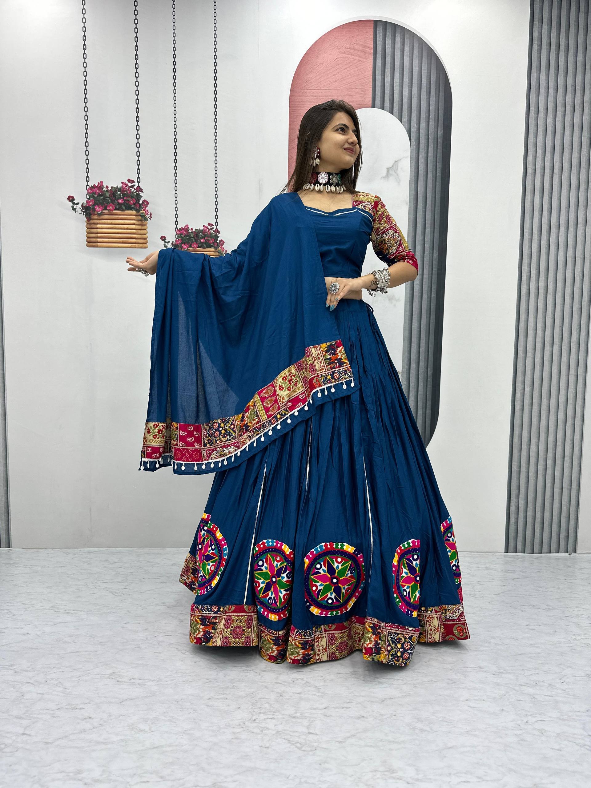Meera’s Midnight Muse Royal Blue Traditional Lehenga Choli